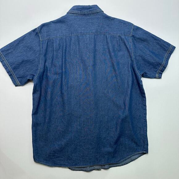 Bob Mackie Wearable Art Floral Embroidered Denim Shirt - Picture 6 of 6